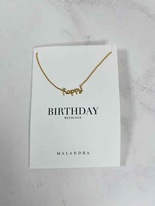 Happy Birthday Necklace