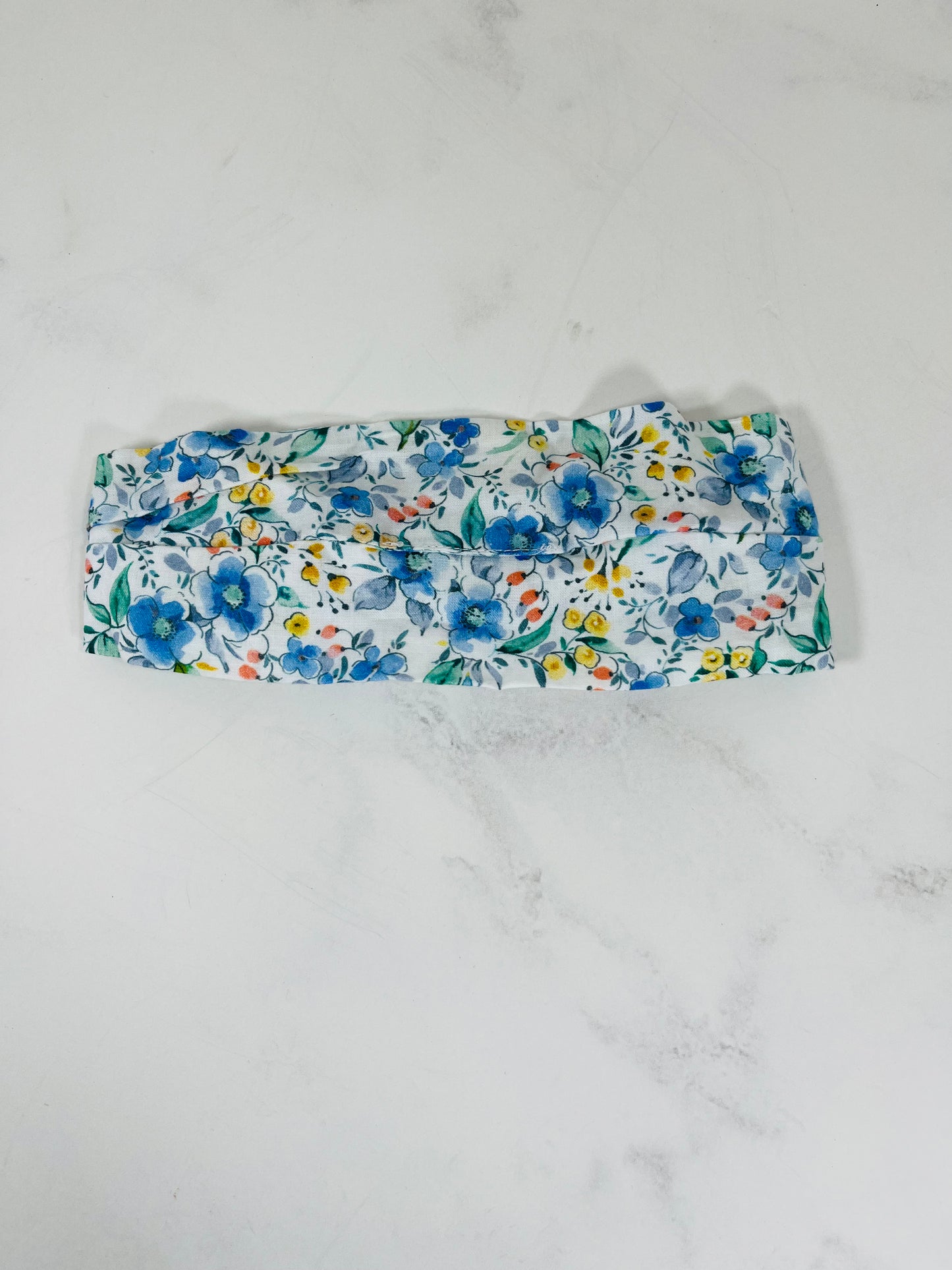 Diadema estampado floral azul
