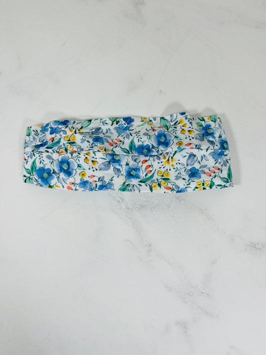 Diadema estampado floral azul