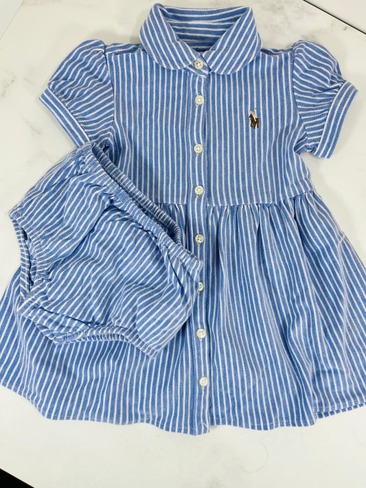 Vestido Ralph Lauren Rayas azul
