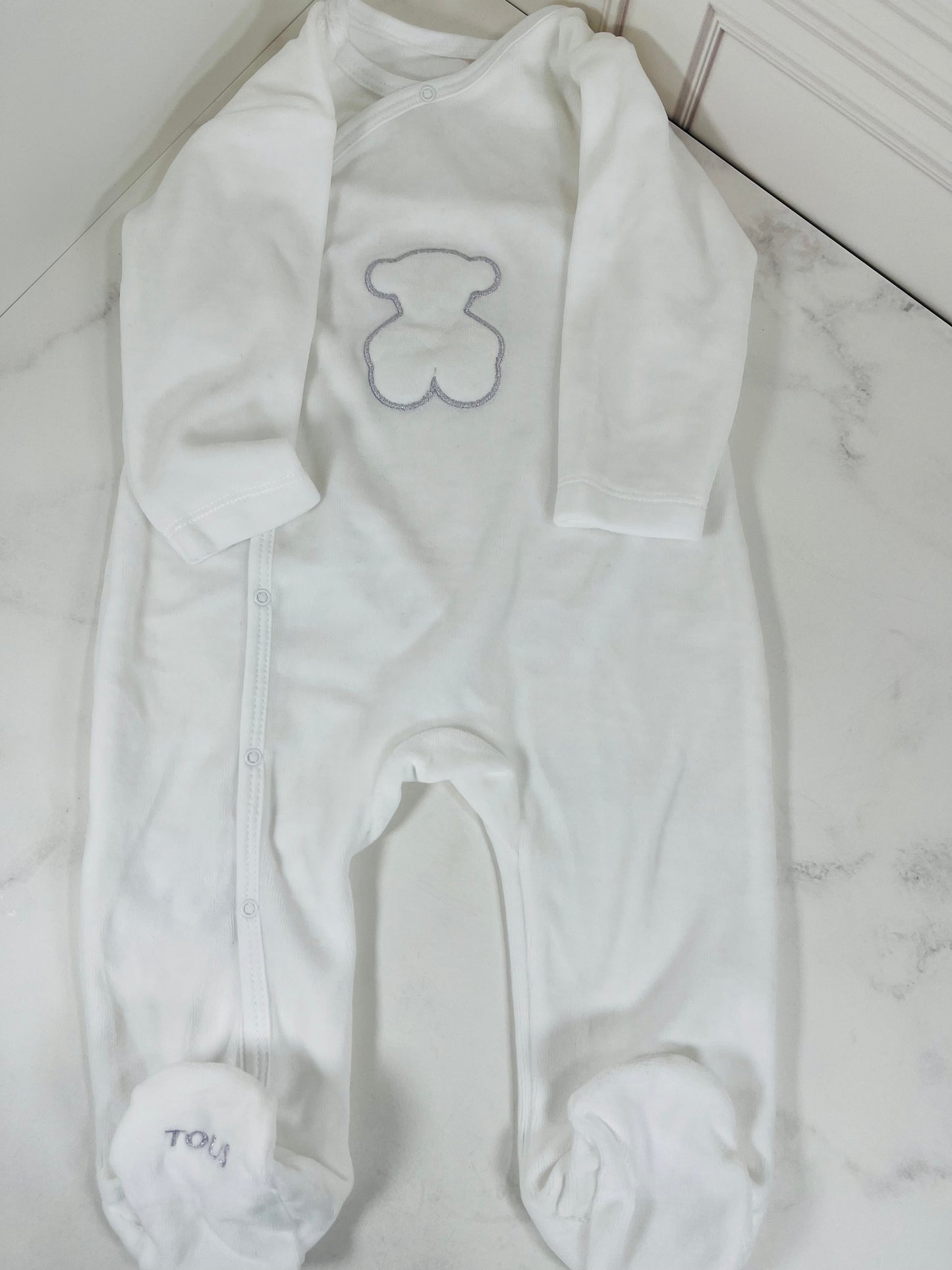 Mameluco TOUS blanco  6 y 12m