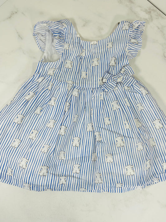 Vestido TOUS azul y blanco 12m