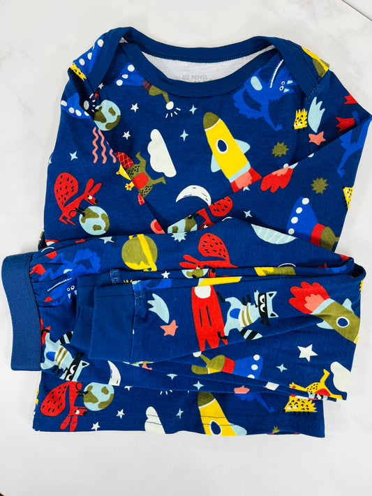Pijama del espacio 2 piezas Du Pareil 2 y 4 años