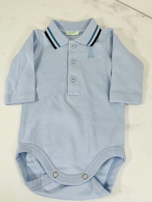 BENETTON Body azul claro 0/1 mes