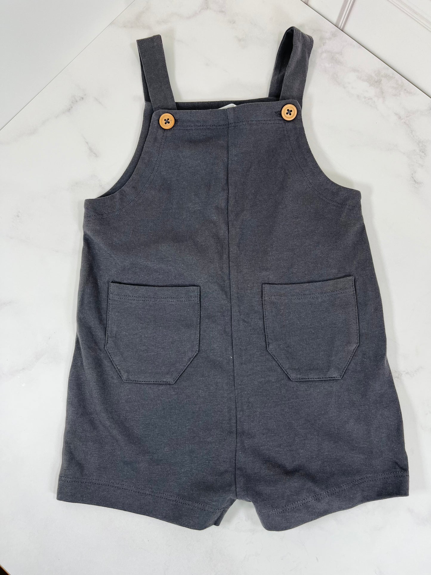 Pelele algodón MANGO gris antracita 9-12m